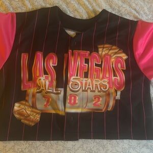 Las Vegas All Stars Season 12 Cropped Jersey- Black and Pink